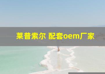 莱普索尔 配套oem厂家